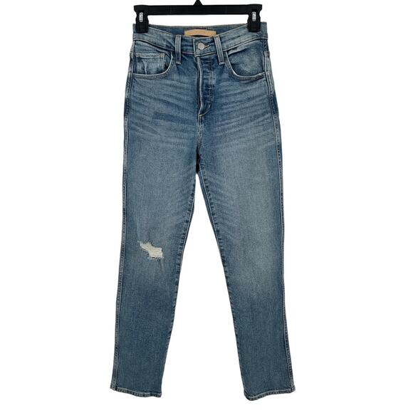 Joe's Jeans The Raine high rise slim straight Barnes destructed size 24 - Picture 2 of 7